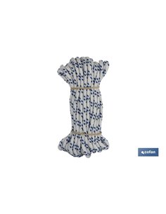 Madeja Cuerda Trenzada Poli 10mm 10m Blanco