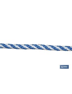 Carrete Cuerda Trenzada Helico. 10mm 100 Mts blanco/Azul 2