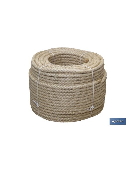 Cuerda Sisal 4 Cabos 12 Mm 100 Mts Natural