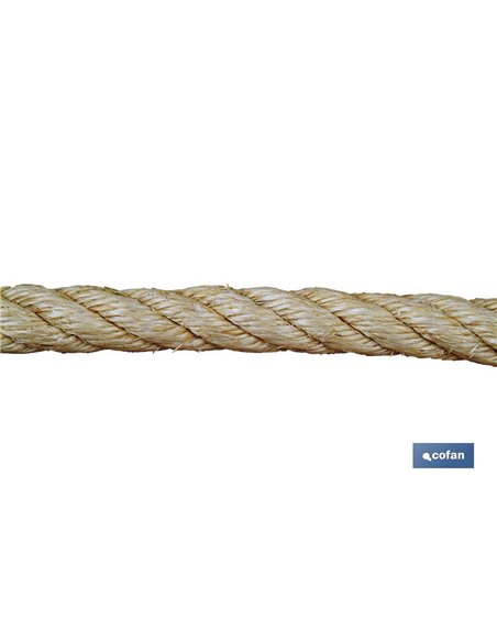Cuerda Sisal 4 Cabos 12 Mm 100 Mts Natural