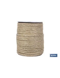 Corda Sisal 4 Folhas 12 mm 50 Mts Natural