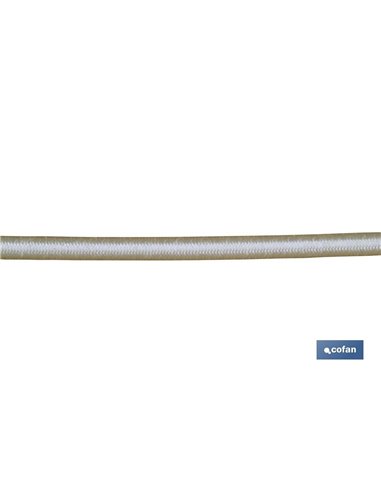 Cuerda Elastica (Látex 1ª) 8mm 50 M. blanco
