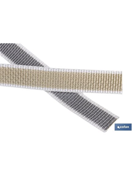 Cinta Persiana 2 C. 20,5mm X 50 M.Gris/Beige
