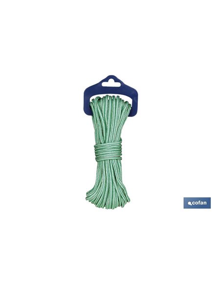 Blister Madeja Crdon Poli 5mm 20m blanco/Verde