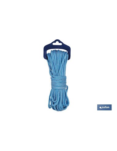 Blister Madeja Cordon Poli 5mm 25m blanco/Azul