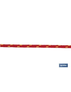 Cordón Trenzado Hippie Rojo/Amarillo 3mm X 100 M 2