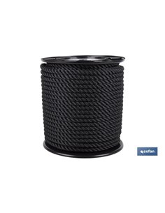 Carrete Cabo De Amarre 8 Mm 200 M Negro
