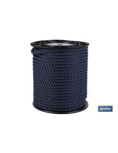 Carrete Cabo De Amarre 10 Mm 100 M Navy