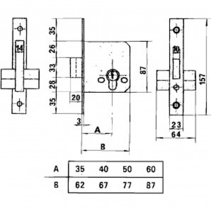Fechadura Lince 5810 Lp/50 mm. 2