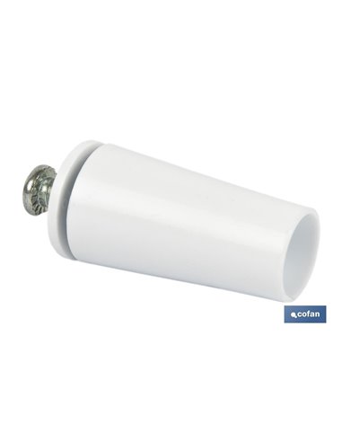Tope Persiana 40 Mm Blanco Con Tornillo M-6