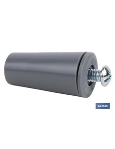 Rolha Cega 40 mm Cinza Com Parafuso M-6 2
