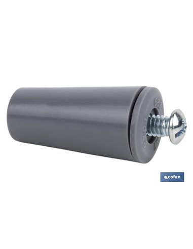 Tope Persiana 40 Mm Gris Con Tornillo M-6