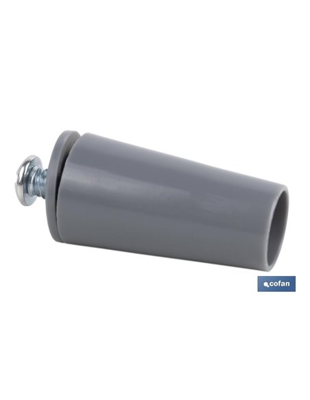 Tope Persiana 40 Mm Gris Con Tornillo M-6