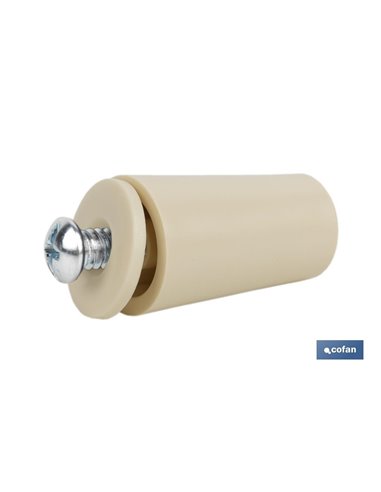 Rolha Cega 40 mm Marfim Com Parafuso M-6