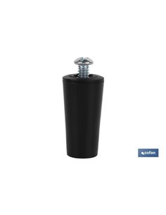 Tope Persiana 40 Mm Negro Con Tornillo M-6