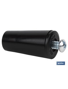 Tope Persiana 40 Mm Negro Con Tornillo M-6 2