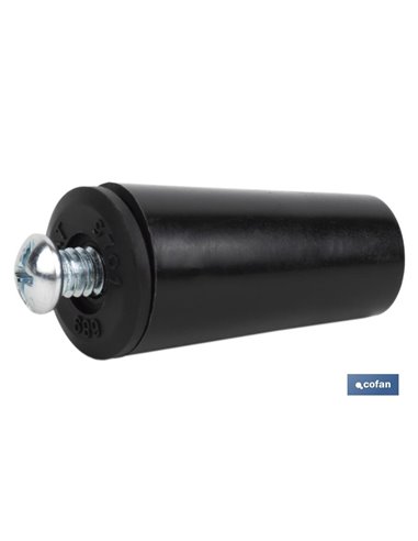 Tope Persiana 40 Mm Negro Con Tornillo M-6