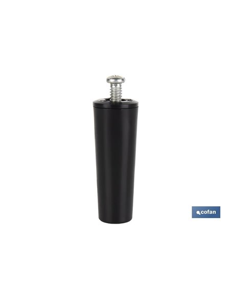 Tope Persiana 60 Mm Negro Con Tornillo M-6
