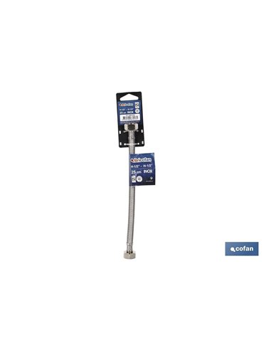 Conexión Flexible Inox M3/8- H3/8 30 Cm.