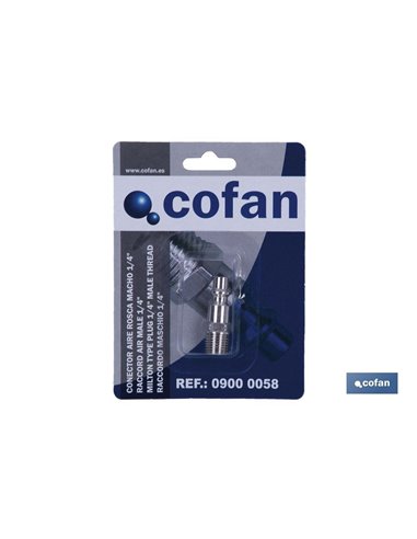Conector Aire Rosca Macho 1/4