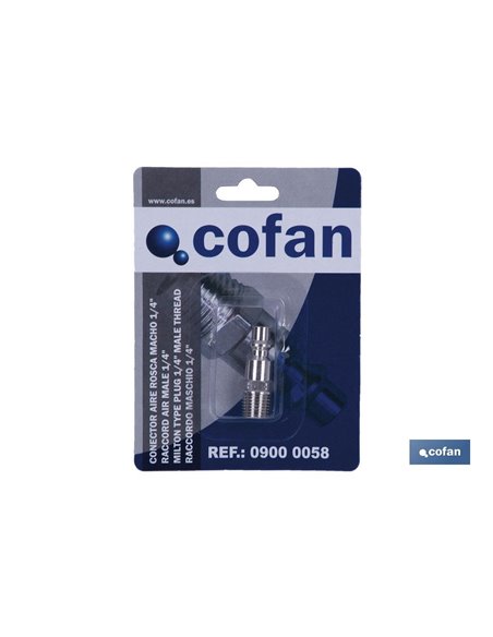 Conector Aire Rosca Macho 3/8