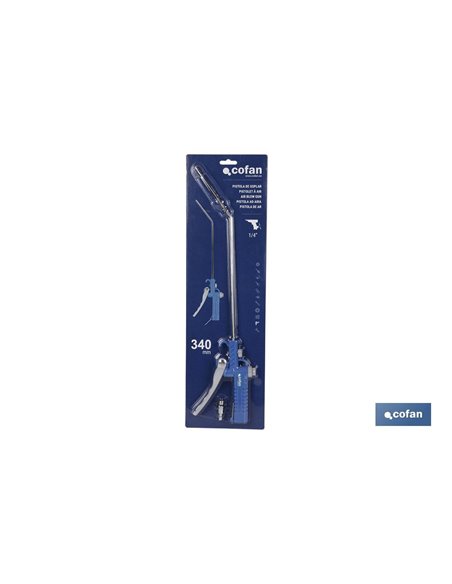 Pistola Soplar Plastico Larga 330mm