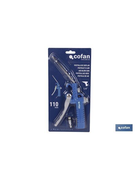 Pistola Soplar Plastico Larga 110mm.