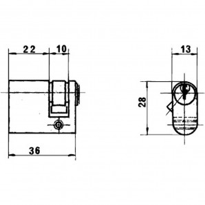 Cilindro Oval Lynx 1/2 Latão 0580/27 mm. 2
