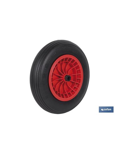 Rueda Carretilla Obra Llanta Abs Impinchable