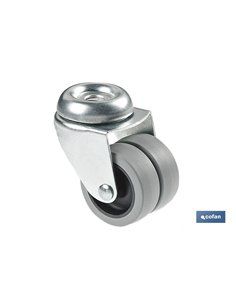Roda Dupla Passante em Polipropileno Ø50mm