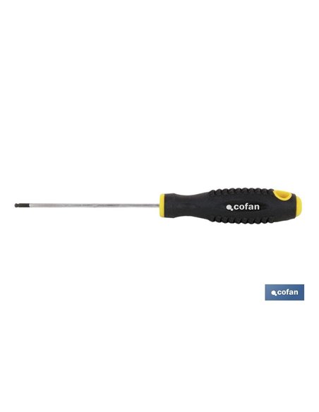 Destornillador Cr-Molibdeno Allen Bola 2,5x100