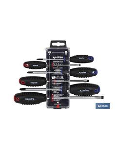 Display Destornilladores Plano-Phillips 6 Pcs.