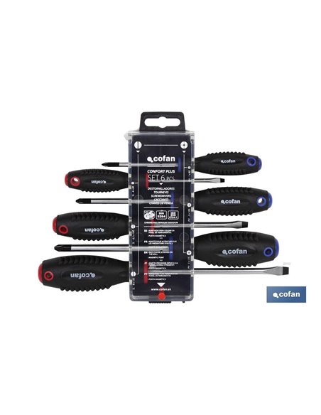 Display Destornilladores Plano-Phillips 6 Pcs.