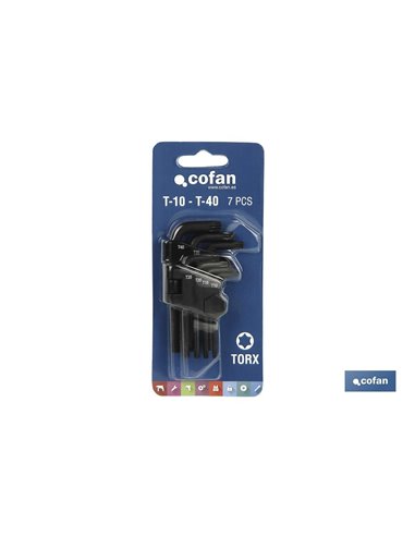 Set Llaves Torx 7 Uds. (10-40)