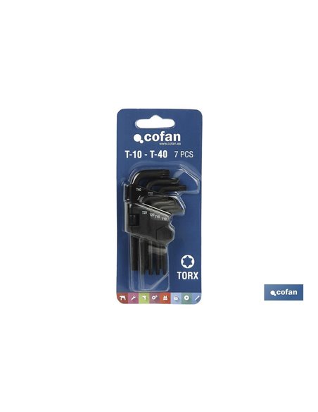 Set Llaves Torx 7 Uds. (10-40)
