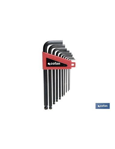 Conjunto de 10 chaves Allen esféricas (1,5 - 10)