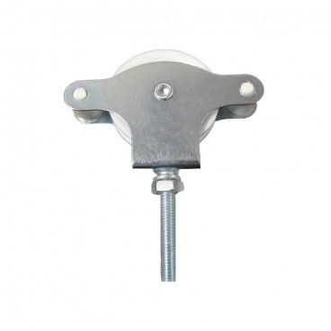 Polea Tendedero Wolfpack Zincado 40 mm. Roldana Plástico con Tornillo