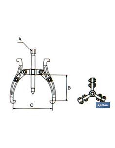 Extractor 3 Garras Articuladas 6 25-160 2