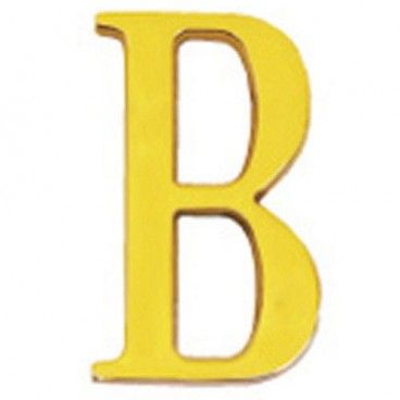 Letra Latón "B" 10 cm. con Tornilleria Oculta (Blister 1 Pieza)