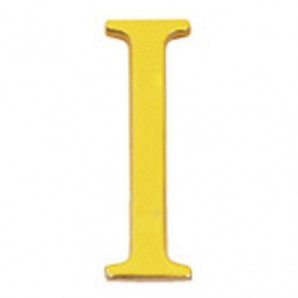 Letra Latón "I" 10 cm. con Tornilleria Oculta (Blister 1 Pieza)