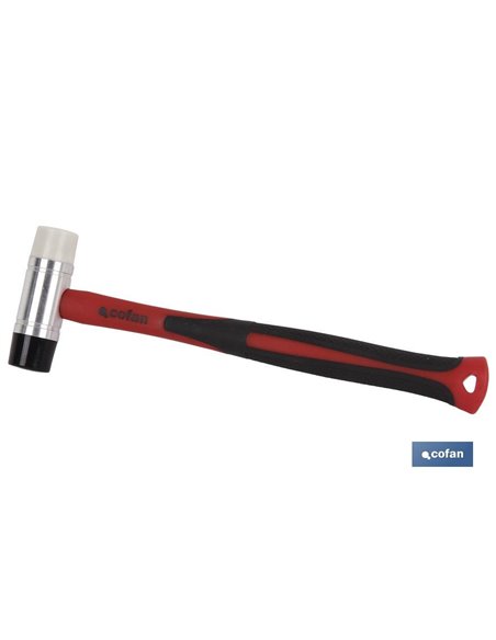 Martelo Nylon/Pu Ø45 mm com cabo de fibra