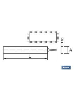 Lima Plana Paralela 250mm Gr-9 Basta 2