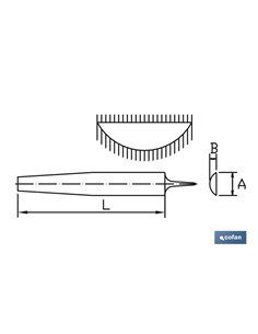 Lima Media Caña 300mm Gr-11 Entrefina 2