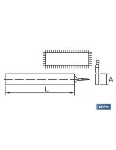 Lima Plana De Punta 200mm Gr-16 Entrefina 2