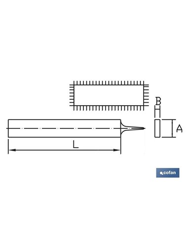 Lima Plana De Punta 200mm Gr-16 Entrefina
