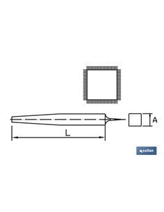 Lima Cuadrada 350mm Gr-10 Entrefina 2