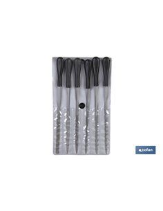 Conjunto de limas de agulha 160 mm 6 unid.