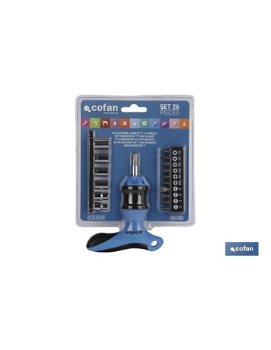 Set Destornillador En T con Carraca 26 Pcs