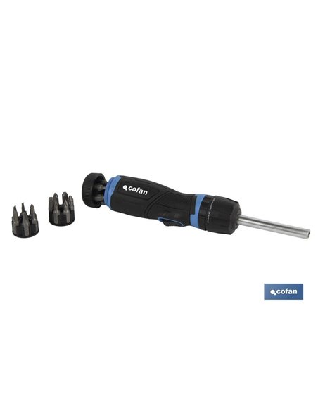 Set Destornillador Carraca T 19 Pcs Converter 5:1 Veloc.