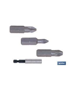 Surtido Puntas 1/4 Pz-1-2-3x25 + Adaptador